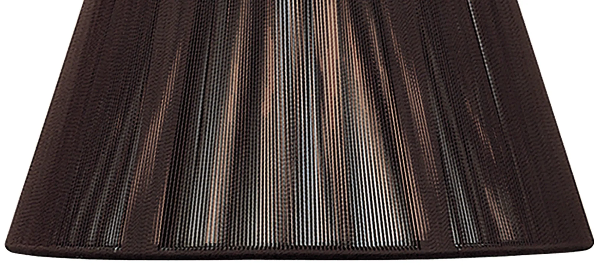 Silk 40cm String Shade Dark Brown MS042  Mantra Fusion Silk String Shades